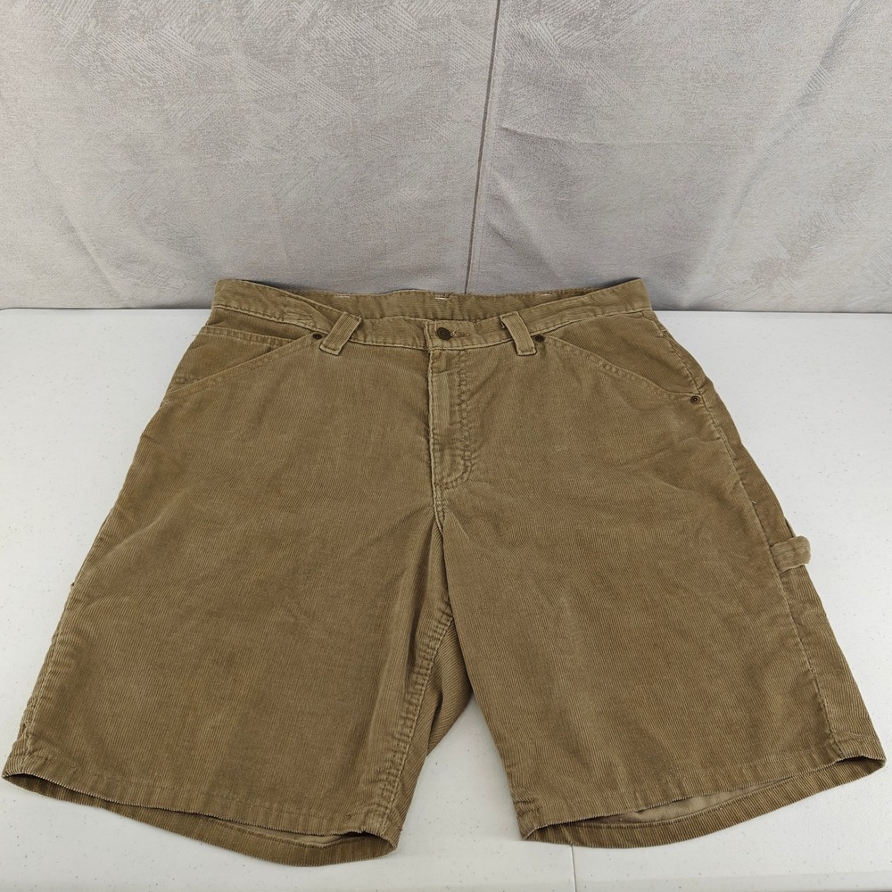 Vintage Wrangler Corduroy Shorts Mens 38 Tan Carpenter Workwear Retro Gorpcore